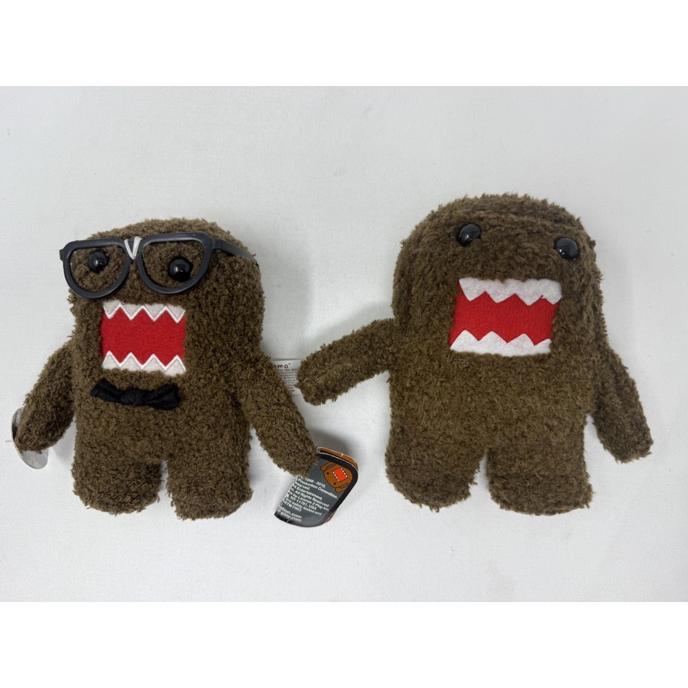 Rare Domo Kun Plush Toy with Glasses 2011 & Second Domo set